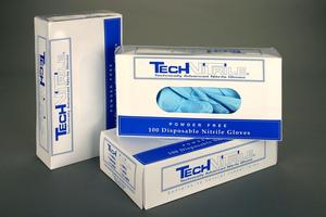 TechNiGlove TN101PFB Small TechNiPak Blue Nitrile Gloves